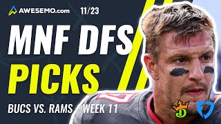 NFL DFS PICKS: MONDAY NIGHT FOOTBALL BUCS VS RAMS SHOWDOWN STRATEGY DRAFTKINGS FANDUEL 11/23