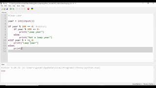 Leap Year Program in Python | Decision Making Example