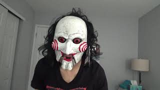 Trick or Treat Studios SAW series- Billy Puppet Moving Mouth Mask Review!!