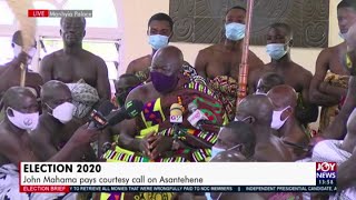 Election 2020: Asantehene tasks Mahama to fulfil all promises when voted for (11-11-20)