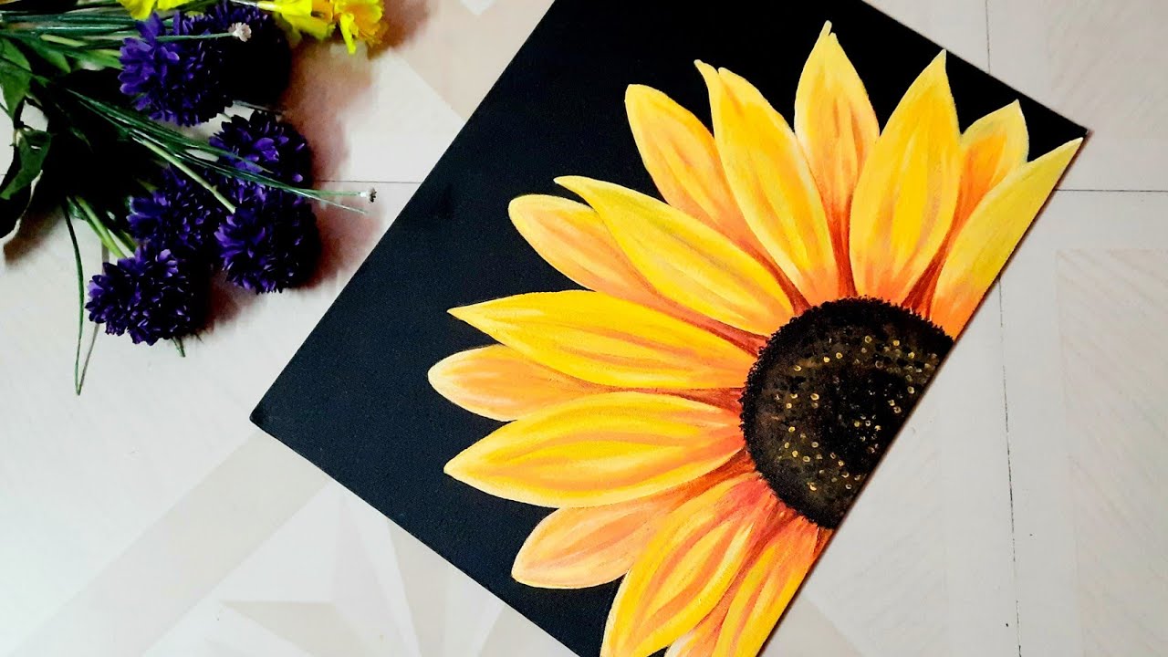 Easy Sunflower Painting Tutorial At Christopher Schauer Blog