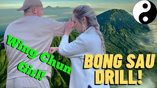 KUNG FU ON A GIANT! Wing Chun Bong Sau Fighting Technique