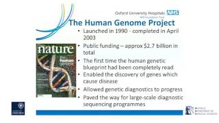 Oxford University surgical lectures: The 100,000 Genomes Project