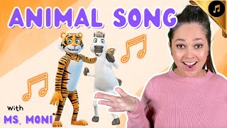 Dancing Like An Animal | Learn Animals | Animal Song For Kids | Ms. Moni