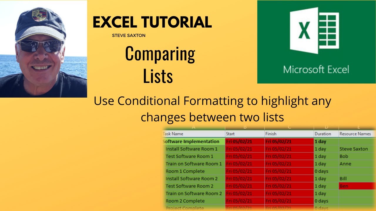 Excel Conditional Formatting Compare Two Lists - Catalog Library