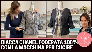 Tutorial per cucire giacca chanel  foderata tutta a macchina! in sartoria con Sara Poiese