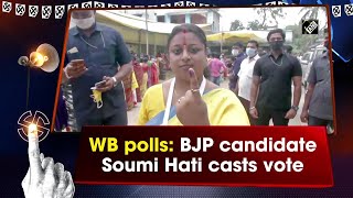 WB polls: BJP candidate Soumi Hati casts vote