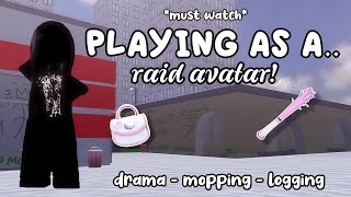 playing as a RAID avatar in roblox baddies!