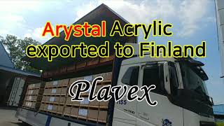 Korean acrylic producer Plavex. Export to Finland (아크릴생산 플라벡스)