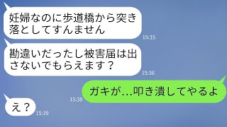 産婦人科から帰る臨月の私を歩道橋から突き落とした謎の女性「泥棒猫が子どもを産むな！」→誤解で破水させたクズに本気の制裁を加えた結果www