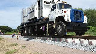 ชมการเชื่อมราง งานก่อสร้างรถไฟทางคู่สายใต้ Rail welding SRT double track south route