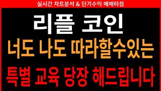 리플 코인 너도 나도 따라할수있는 특별 교육 당장 해드립니다!