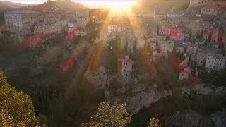 View At The Old Famous Tuff City Sorano | Stock Footage - Videohive