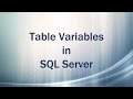 Table Variables in SQL Server (Pound Tables)