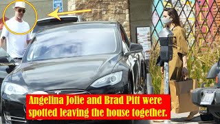 ANGELINA JOLIE AND BRAD PITT WERE SPOTTED LEAVING THE HOUSE TOGETHER