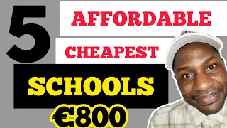5 CHEAPEST|AFFORDABLE SCHOOLS IN THIS COUNTRY IN EUROPE|REQUIREMENTS