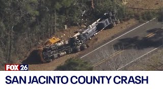 San Jacinto County crash: Deadly crash causes chemical spill