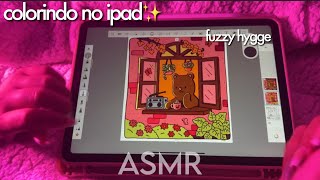 ASMR - COLORINDO NO IPAD ✨ sons de boca e sussurros (fuzzy hygge)