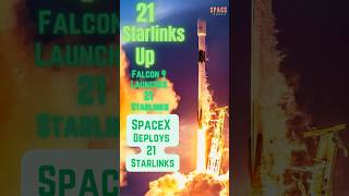 Falcon 9 Launches 21 Starlinks, Lands at Sea | #shorts #spacex #viralshorts #falcon9 #elonmusk