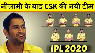 Chennai Super Kings Full Squads IPL 2020, CSK Confirmed Team Players, New Squads After Auction 2020