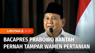 Bacapres Prabowo Subianto Bantah Pernah Tampar Wamen Pertanian dan Tidur saat Rapat | Liputan