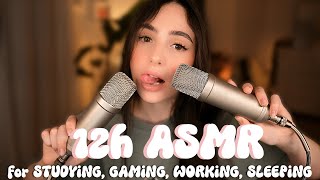 12h ASMR wet Mouth Sounds 👄 \u0026 Ear to Ear Breathing 😮‍💨 for studying, gaming, sleeping \u0026 working