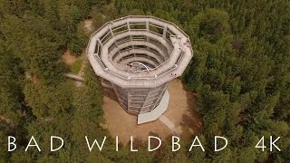 BAD WILDBAD in 4K - Mit der Sommerbergbahn zum Baumwipfelpfad... Drohne Aerial View DJI Phantom OSMO