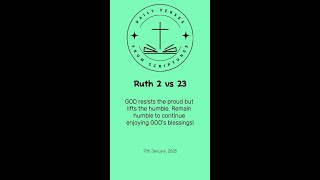 Ruth 2 vs 23 The Book of Ruth Study Daily Verses From Scriptures 17th January 2025