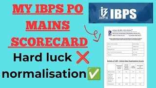 My IBPS PO MAINS SCORECARD😐 #ibpspo #ibpsmains #mains #ibps #normalisation #scorecard #bankexams