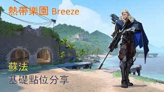 【寶貝不要】特戰英豪 蘇法基礎點位分享 熱帶樂園 Valorant Sova Turtorial Breeze (Valorant Turtorial #9)