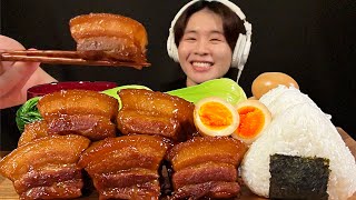 ASMR Dongpo meat \u0026 rice ball‼️【subtitles/Mukbang/Eating sounds】