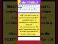 4 - SELECT DISTINCT Statement | SQL Queries