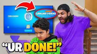 Big Brother GETS ANGRY after little brother did this... (FORTNITE)