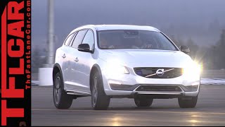 2015 Volvo V60 Cross Country Drifting on Ice: Yes, we Burnout on Ice!