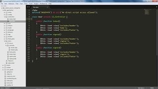 Codeigniter Admin Panel -- Creating codeigniter template back end