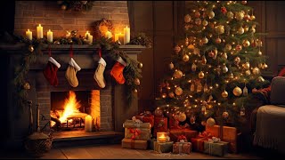 Instrumental Christmas Music with Fireplace & Piano Music 24/7 - Merry Christmas!