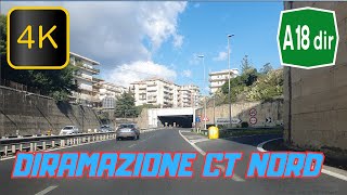 4K AUTOSTRADA A18 DIR | Diramazione Catania nord - Viale Mediterraneo | direzione RA15 🌋🐘