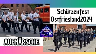 Schützenfest Ostfriesland 2024 - Aufmärsche - komplett von Burhafe bis Emden