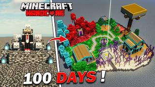 I Survived 100 DAYS 🔥 On a Bedrock Only World in Minecraft Hardcore ❤️