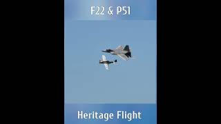 F22 P51 Heritage Flight #Sanford #OrlandoAirshow #AitDotShow #F22Raptor #P51Mustang