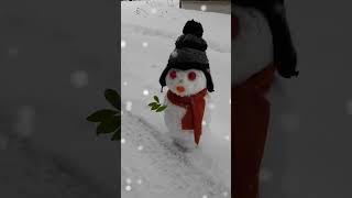 めちゃくちゃ可愛い雪だるまを作ってみた。スノーマンです。超カワイイ！！ #shorts