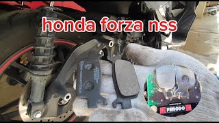 honda forza 300/350 rear brake pads d.i.y.