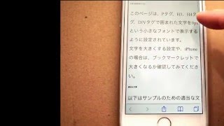 Safariで文字を大きくする