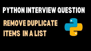 Python List operations | Remove Duplicate items | Python Tutorial | Hacks |Python Interview Question