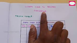 BINARY TO GRAY AND GRAY TO BINARY CODE CONVERTER IN TAMIL