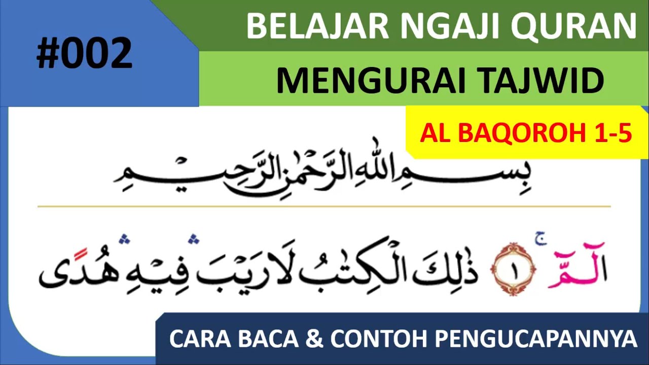 Belajar Mengaji, Mengulas Hukum Tajwid Lengkap Dengan Contohnya, Surah ...