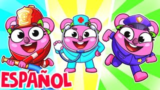 Canción de la Doctora, la Chica Policia y Chica Bombero | + Canciones 😻🐨🐰🦁 por Baby Zoo Español