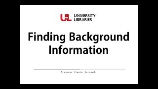 Finding Background Information