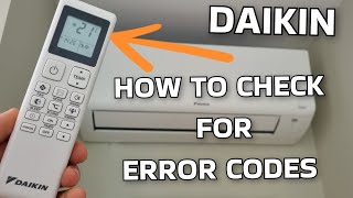 How to check Fault Codes Daikin Air Conditioner . Air Con Errors