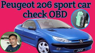 (Peugeot 206) how to location soket OBD